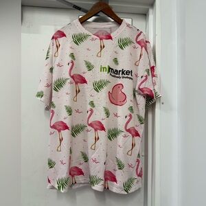 In you face Flamingo Print T-Shirt